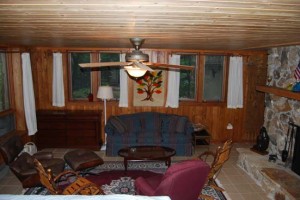 Fireplace Bedroom has lots of seating and windows